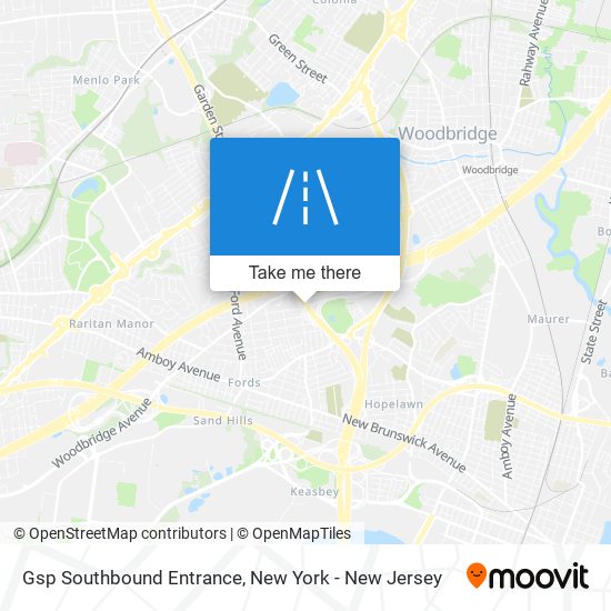 Gsp Southbound Entrance map