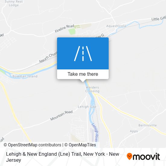 Lehigh & New England (Lne) Trail map