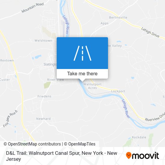 D&L Trail: Walnutport Canal Spur map
