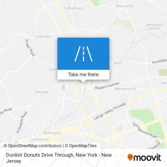 Dunkin' Donuts Drive Through map