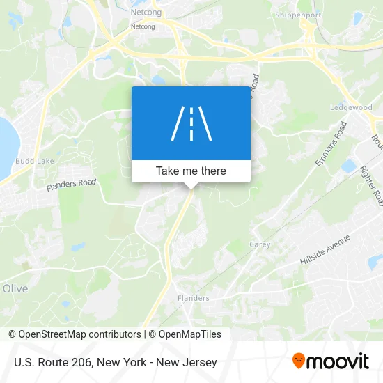 U.S. Route 206 map