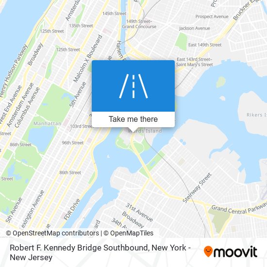 Mapa de Robert F. Kennedy Bridge Southbound