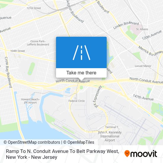 Mapa de Ramp To N. Conduit Avenue To Belt Parkway West