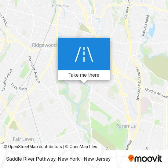 Saddle River Pathway map