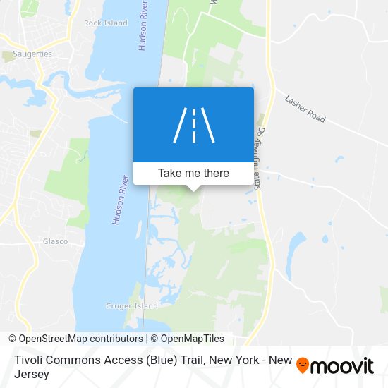 Mapa de Tivoli Commons Access (Blue) Trail