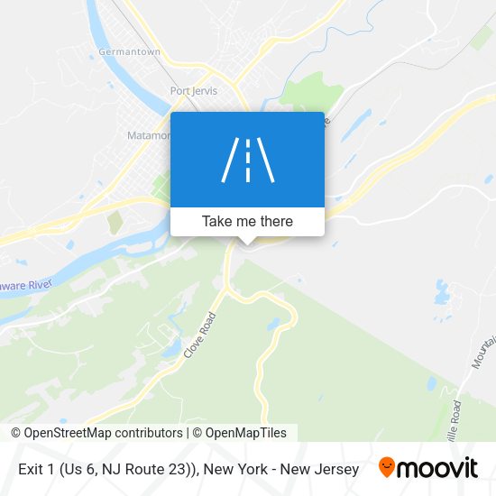 Mapa de Exit 1 (Us 6, NJ Route 23))