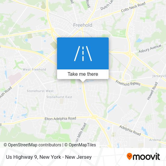 Mapa de Us Highway 9