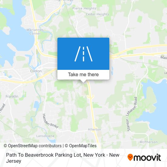 Path To Beaverbrook Parking Lot map