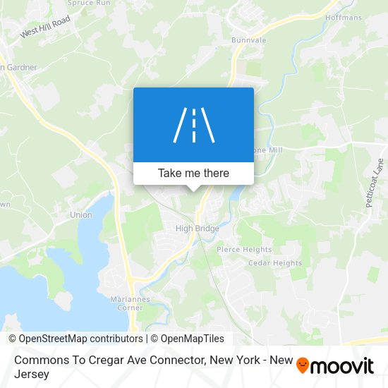 Commons To Cregar Ave Connector map