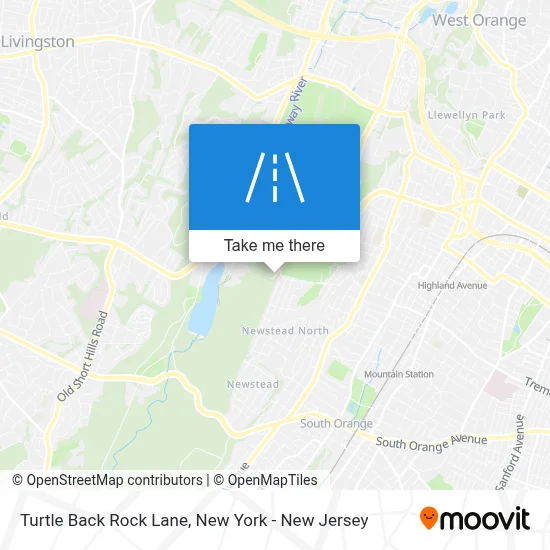 Turtle Back Rock Lane map