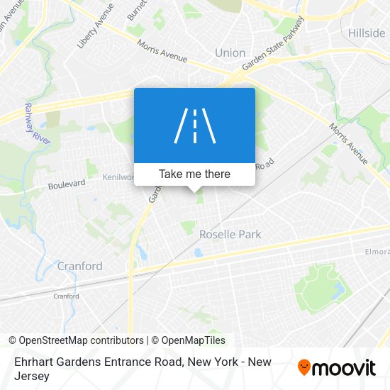 Ehrhart Gardens Entrance Road map