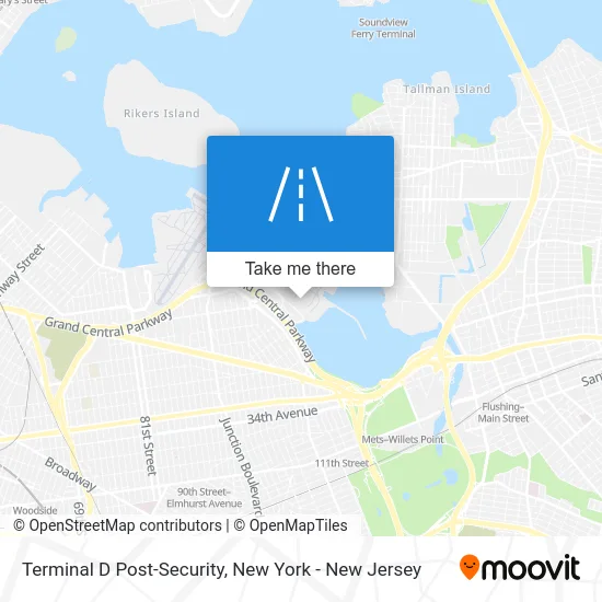 Terminal D Post-Security map