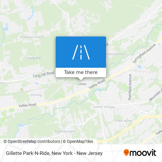 Gillette Park-N-Ride map