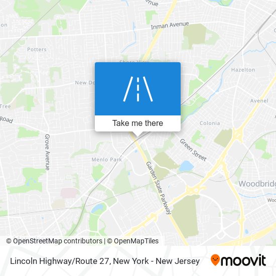 Lincoln Highway/Route 27 map