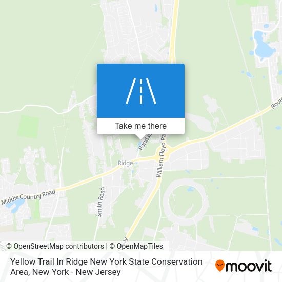 Yellow Trail In Ridge New York State Conservation Area map