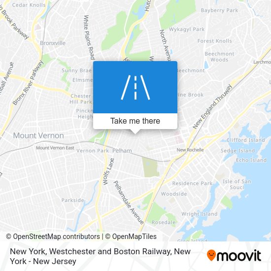 New York, Westchester and Boston Railway map