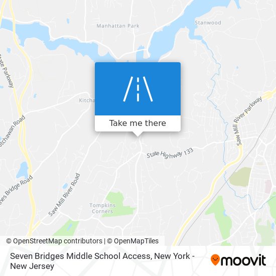 Mapa de Seven Bridges Middle School Access