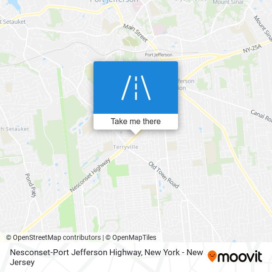 Nesconset-Port Jefferson Highway map