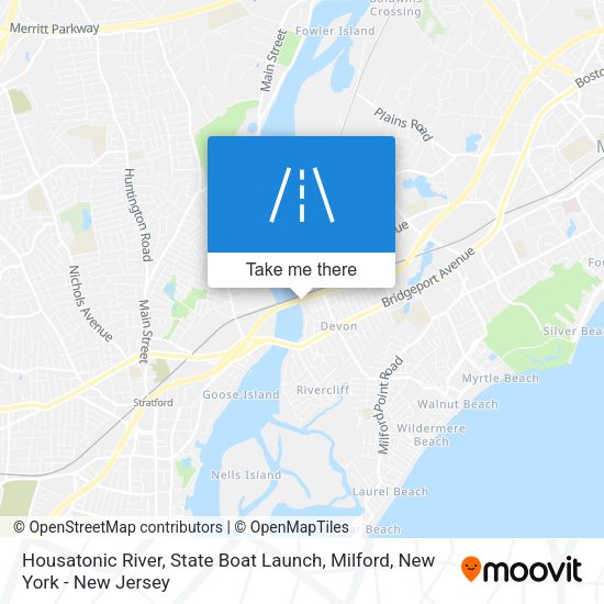 Housatonic River, State Boat Launch, Milford map