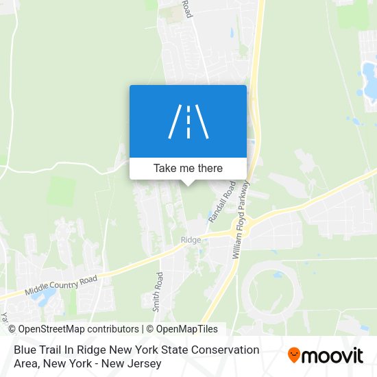 Blue Trail In Ridge New York State Conservation Area map