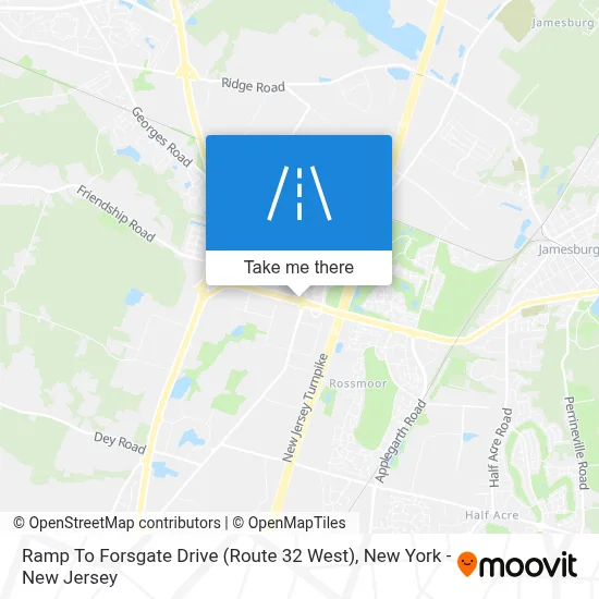 Ramp To Forsgate Drive (Route 32 West) map
