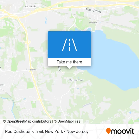 Red Cushetunk Trail map