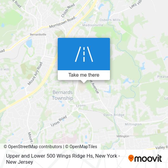 Mapa de Upper and Lower 500 Wings Ridge Hs