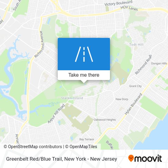 Greenbelt Red/Blue Trail map