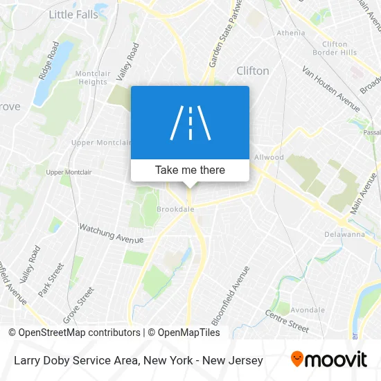 Larry Doby Service Area map