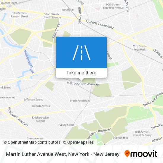 Martin Luther Avenue West map