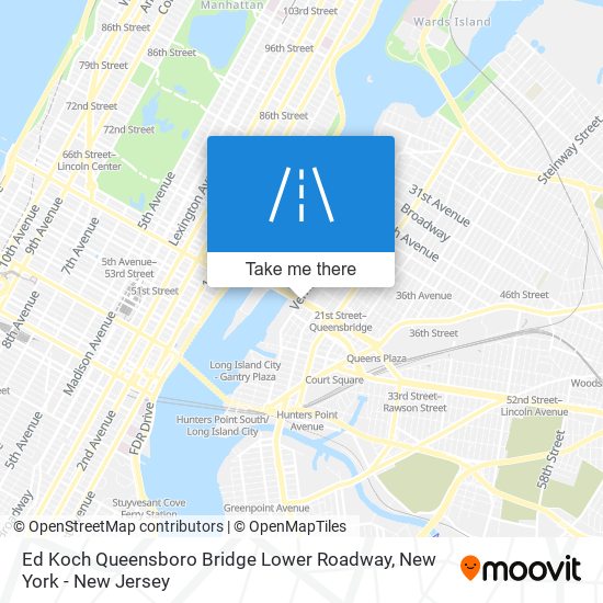 Mapa de Ed Koch Queensboro Bridge Lower Roadway