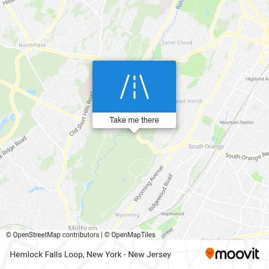 Hemlock Falls Loop map