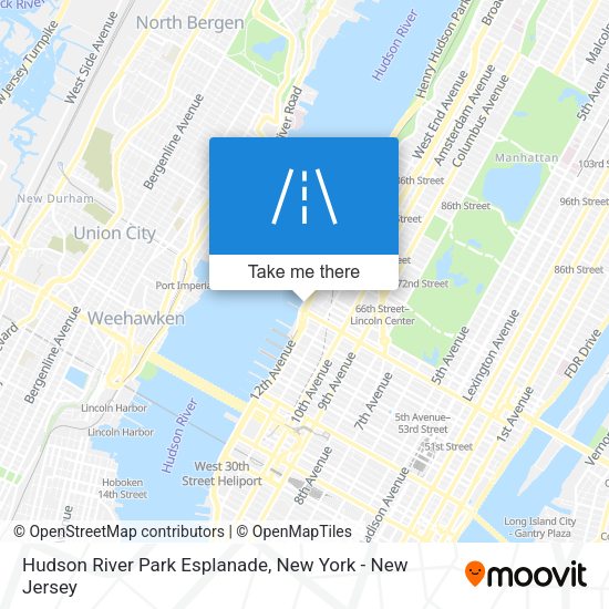 Hudson River Park Esplanade map