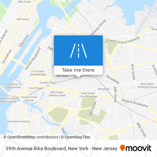 Mapa de 39th Avenue Bike Boulevard
