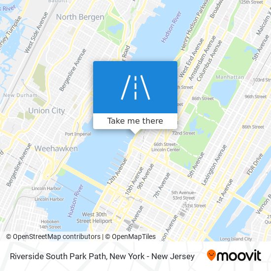 Riverside South Park Path map