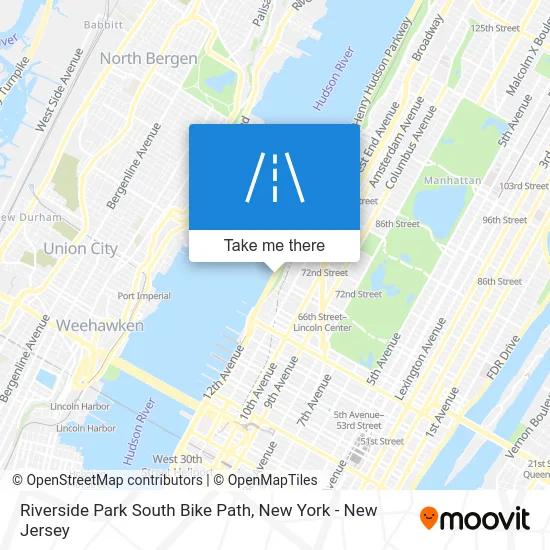 Riverside Park South Bike Path map