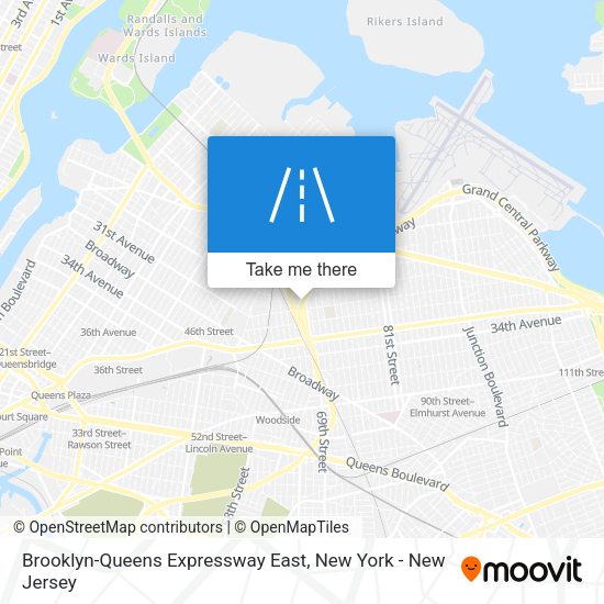 Brooklyn-Queens Expressway East map