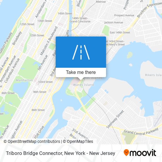 Triboro Bridge Connector map