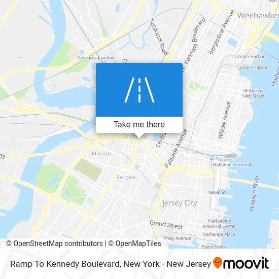 Ramp To Kennedy Boulevard map