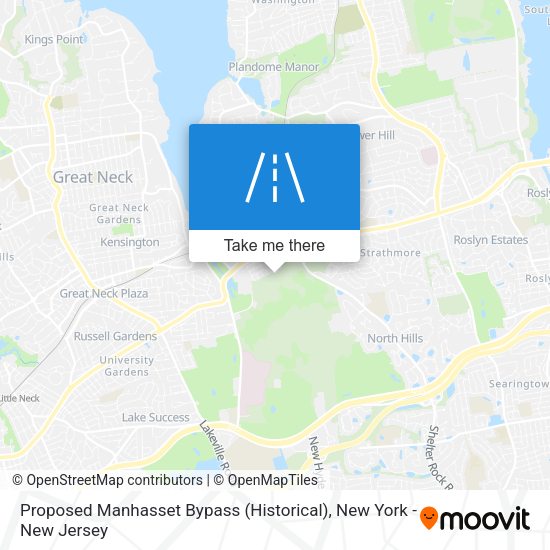 Mapa de Proposed Manhasset Bypass (Historical)