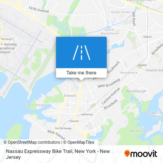 Nassau Expressway Bike Trail map