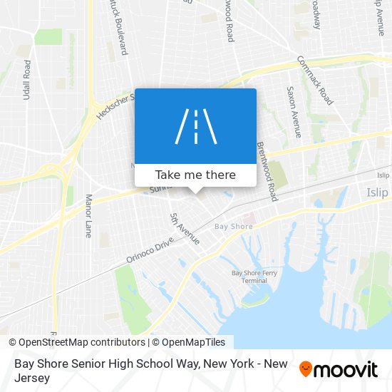 Bay Shore Senior High School Way map