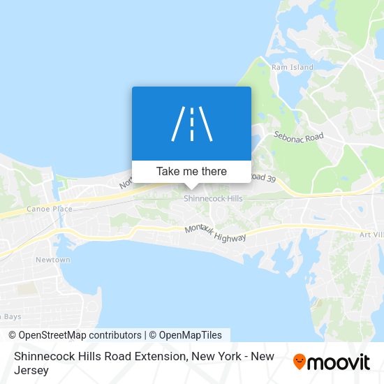 Shinnecock Hills Road Extension map