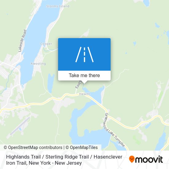 Mapa de Highlands Trail / Sterling Ridge Trail / Hasenclever Iron Trail