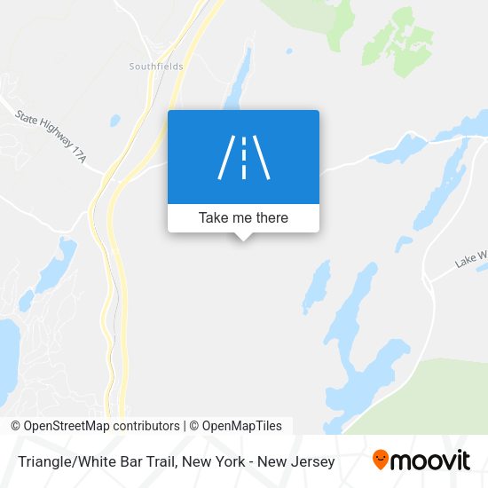 Triangle/White Bar Trail map