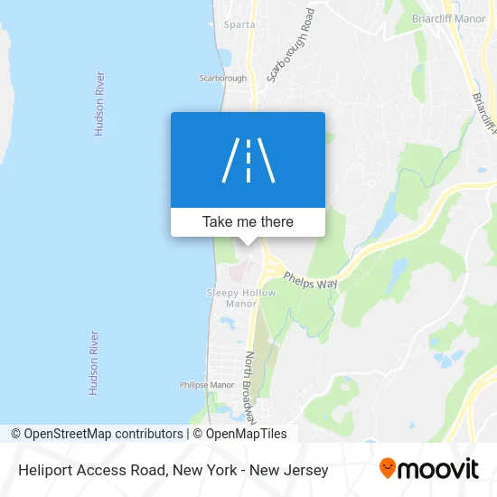 Heliport Access Road map