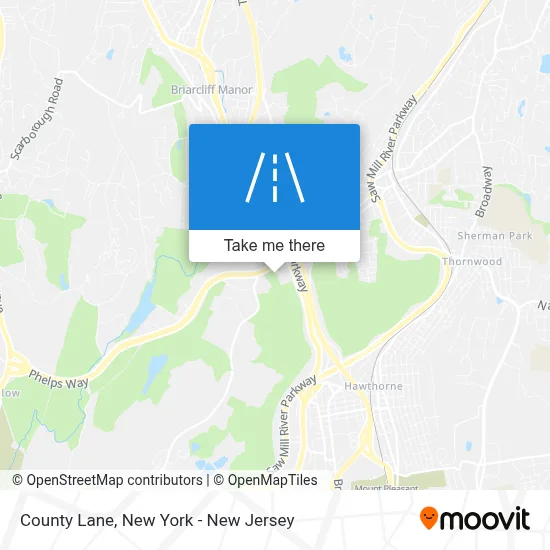 County Lane map