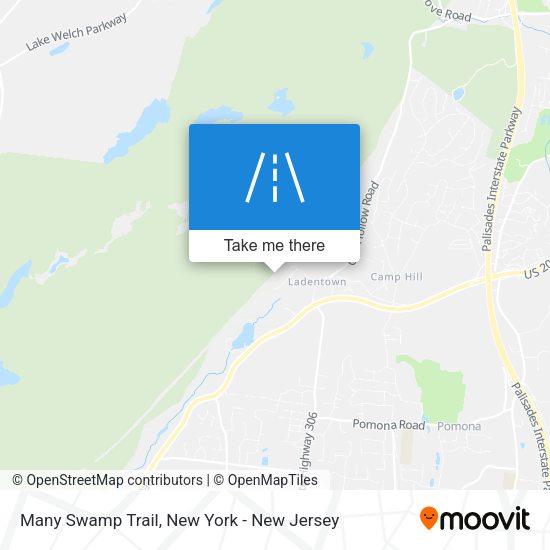 Mapa de Many Swamp Trail