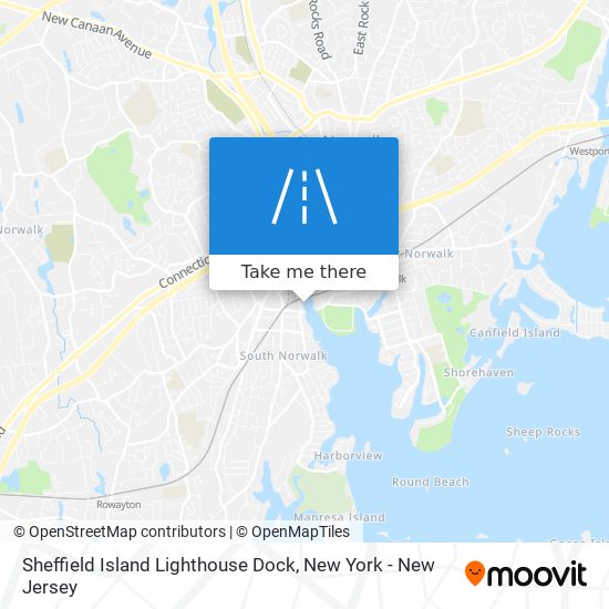 Sheffield Island Lighthouse Dock map