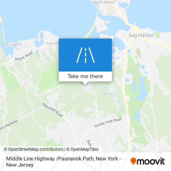 Mapa de Middle Line Highway /Paunanok Path